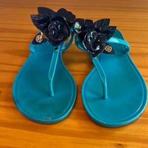 Tory Burch used thong sandals in blue size 8 women